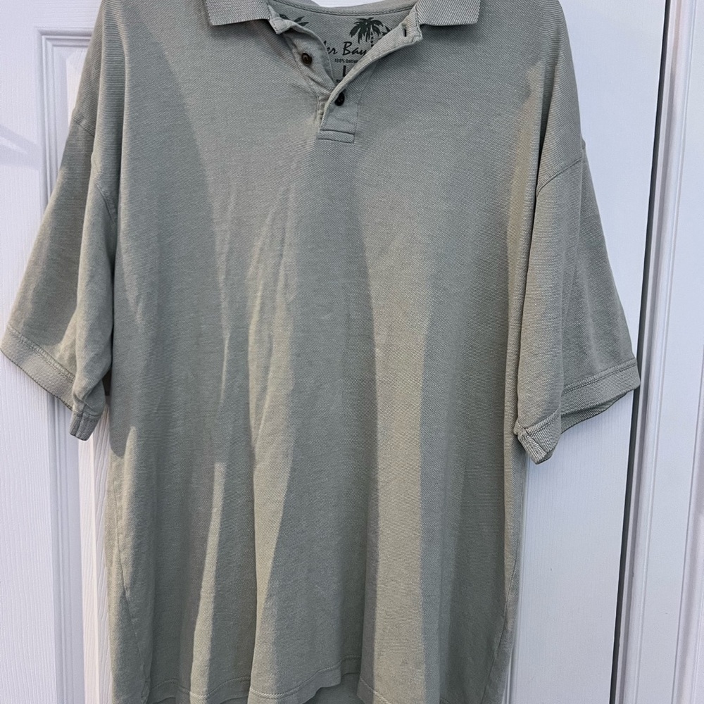 Men's Size Large KEELER BAY Classic Men's Polo Shirt in Light Green GUC